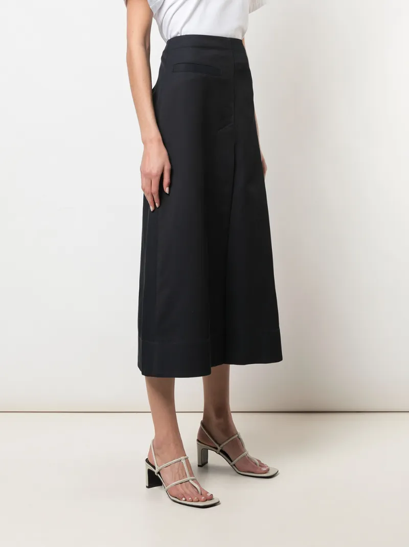 3.1 Phillip Lim Front Slit A-line Skirt In Black