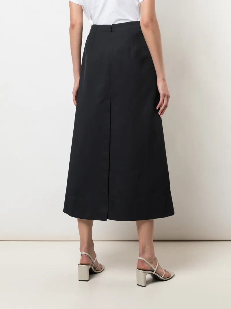 3.1 Phillip Lim Front Slit A-line Skirt In Black
