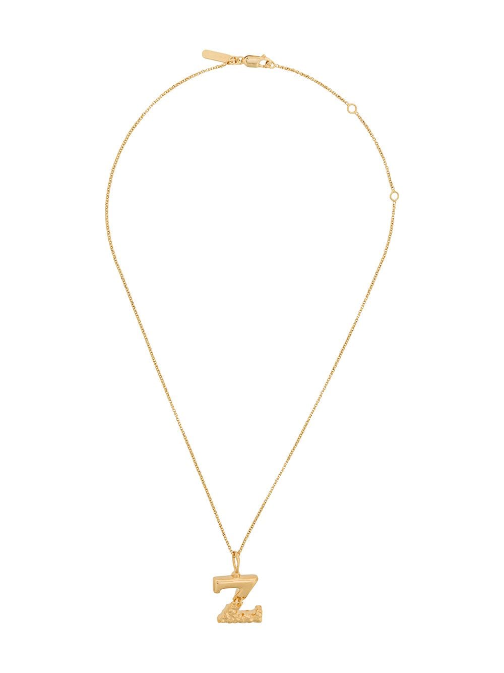 Chloé Letter Z Pendant Necklace In Gold