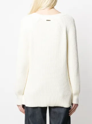 knitted V-neck jumper展示图