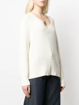 knitted V-neck jumper展示图