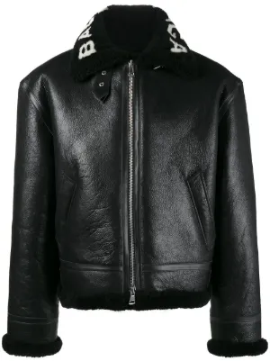 Prada Re-Nylon レザージャケット | ブラック | FARFETCH JP