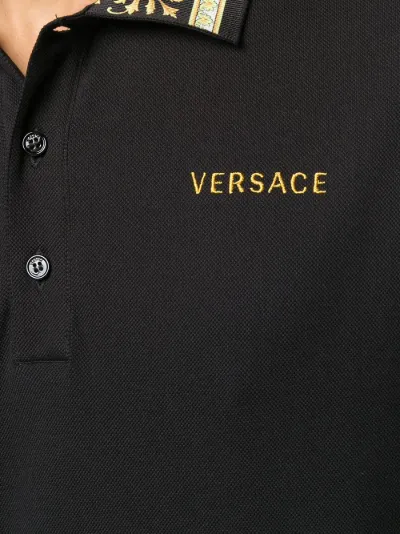 Versace barocco motif polo shirt Clearance