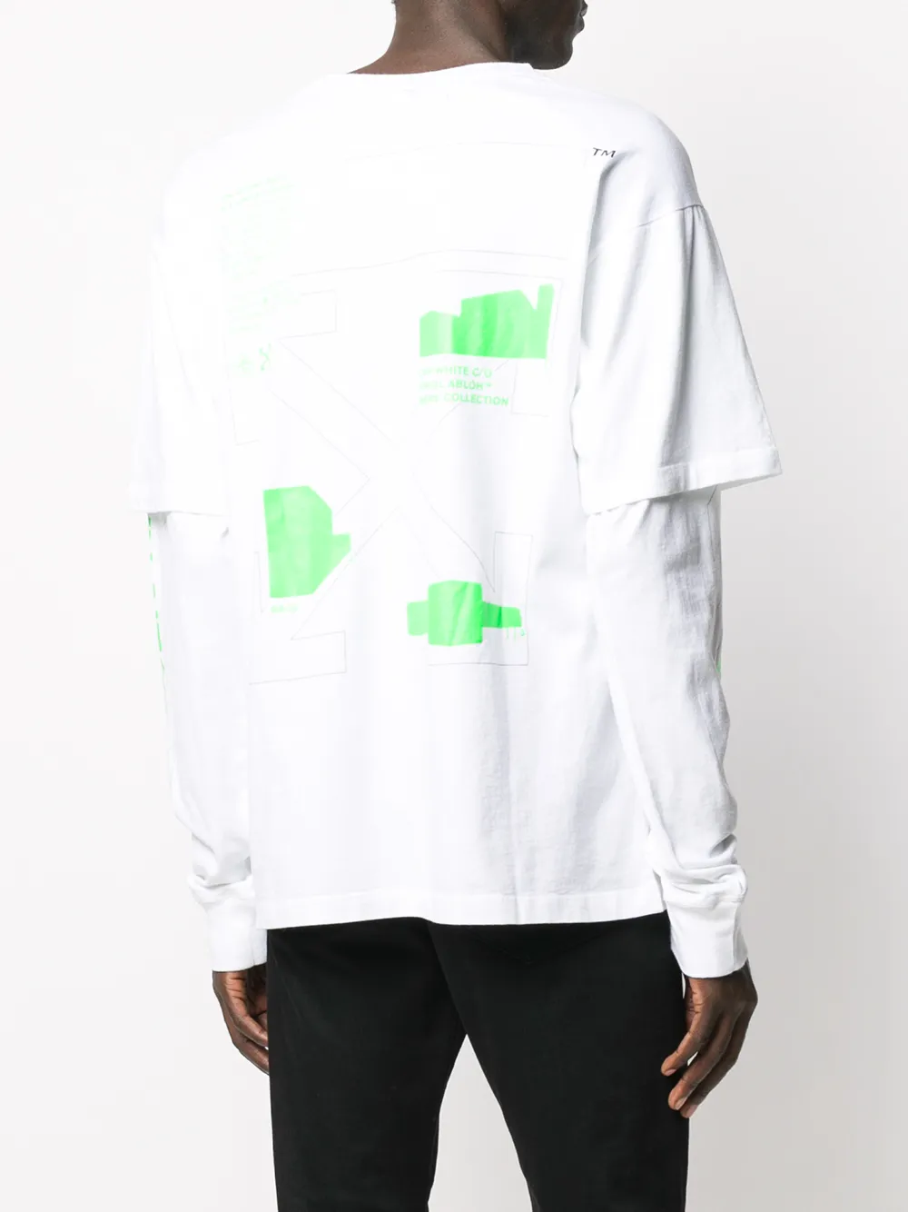 Off-White Arch Shapes Double Sleeve T-shirt - Farfetch