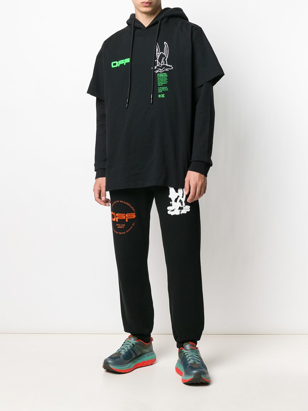 Off-White Harry The Bunny double-sleeved Hoodie - Farfetch