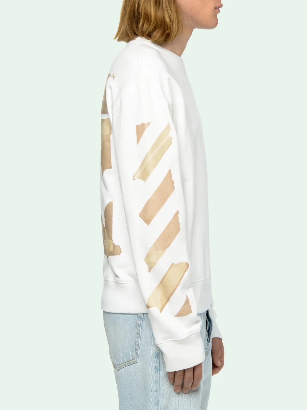 Off white sweatshirt tape Clearance
