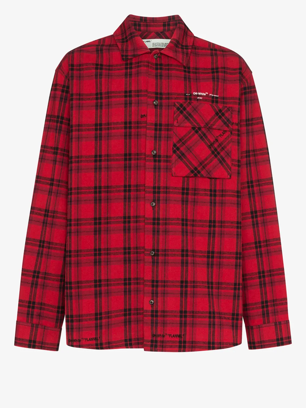 OFF-WHITE OFF-WHITE ARROW CHECKED FLANNEL SHIRT,OMGA098R20G71021200114684636