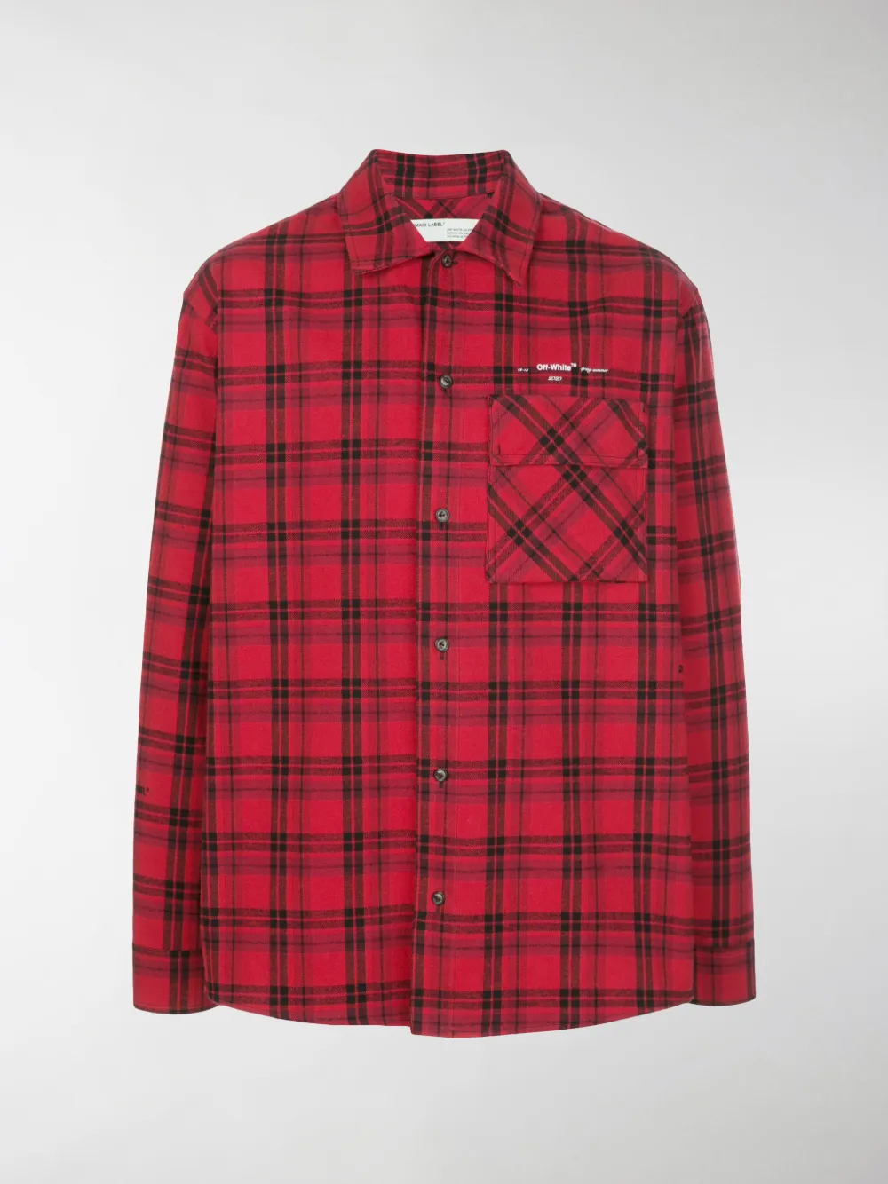 OFF-WHITE ARROW CHECKED FLANNEL SHIRT,OMGA098R20G71021200114684636