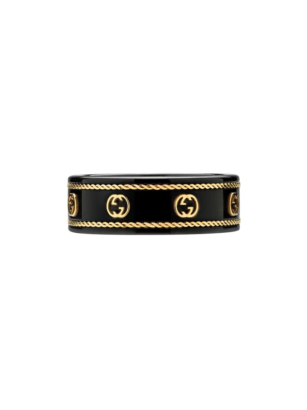 Gucci Ring met monogram - Zwart