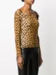 Blumarine off-shoulder leopard print top