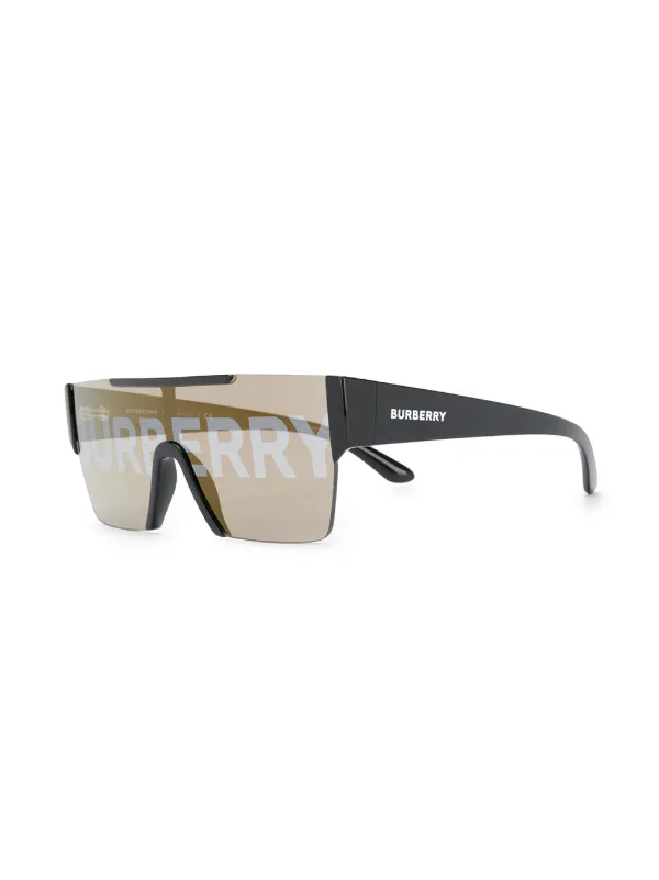 Burberry Eyewear Logo Lense Sunglasses Farfetch