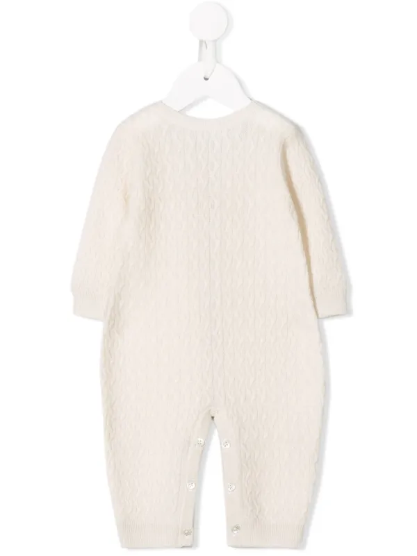 cable knit romper baby