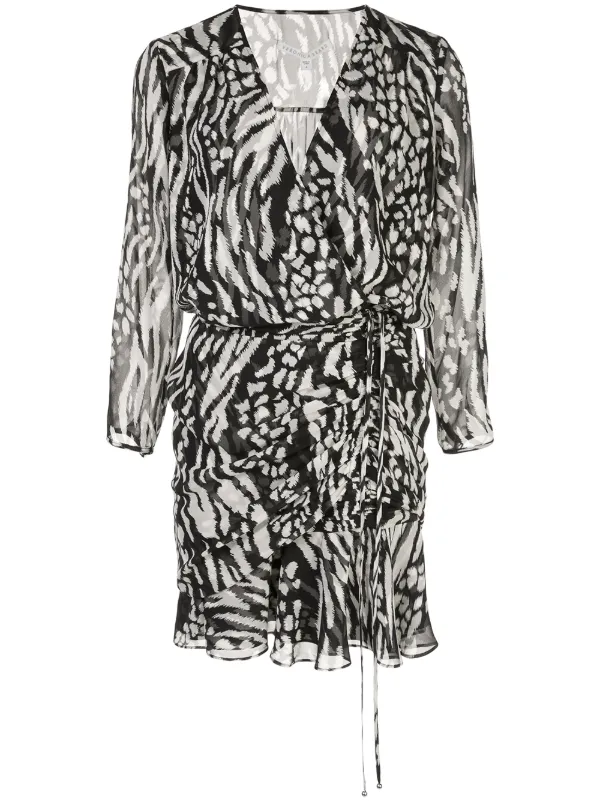 black and white silk dress