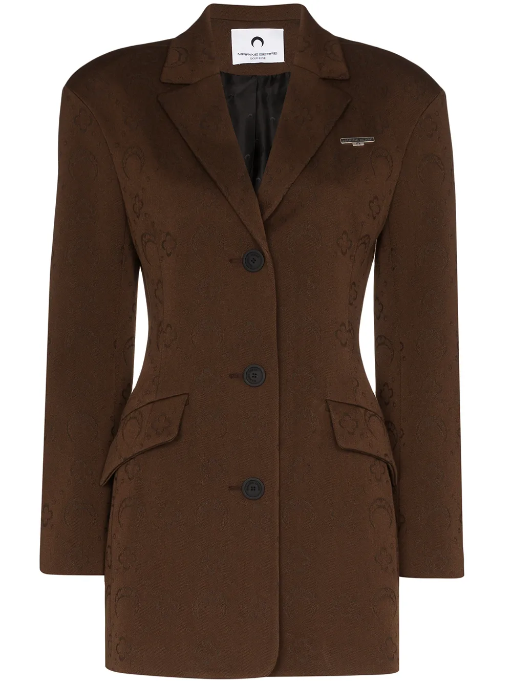 Marine Serre Langer Jacquard-Blazer 72gsy GQLnb Marine Serre Langer Jacquard-Blazer 72gsy GQLnb