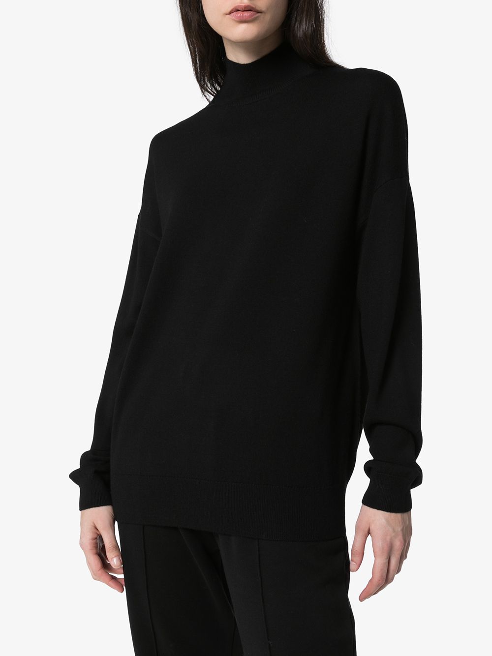 фото Ninety percent back stripe merino wool turtleneck sweater