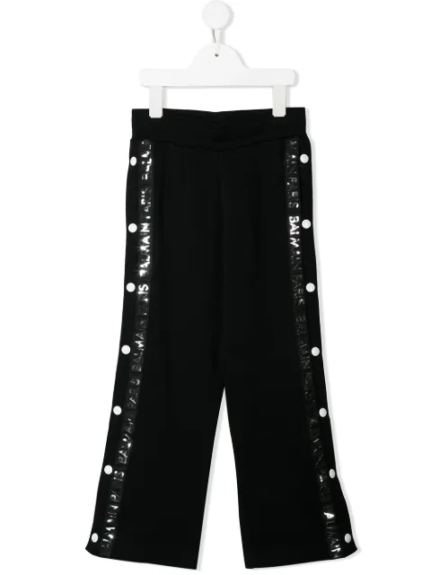 Balmain Kids button detail track pants