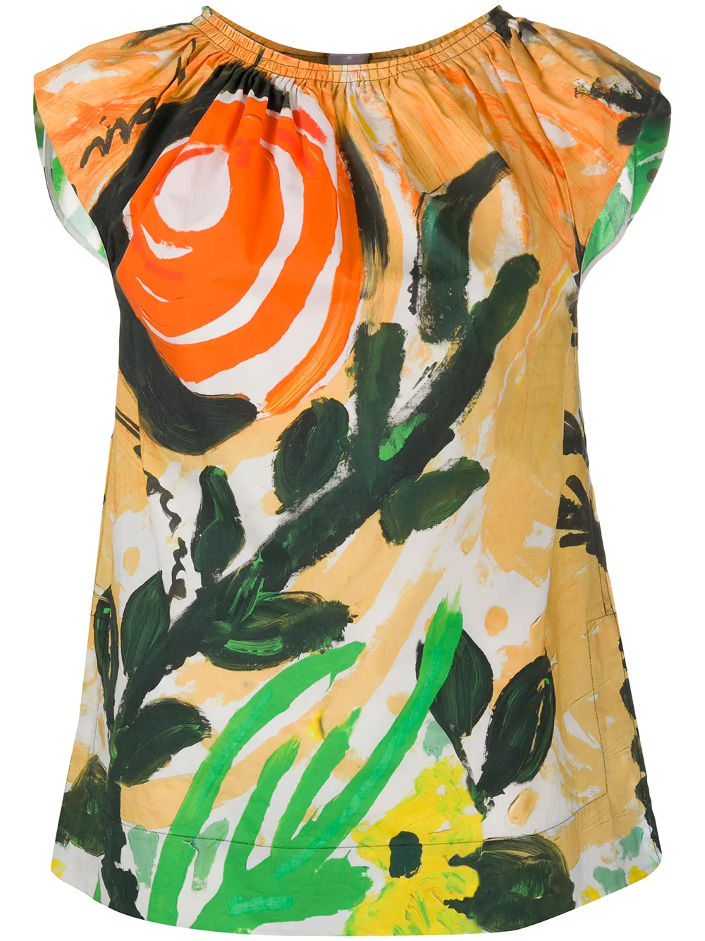 Marni Oberteil Mit Pinselstrich-Print uUtrx NQJPI Marni Oberteil Mit Pinselstrich-Print uUtrx NQJPI