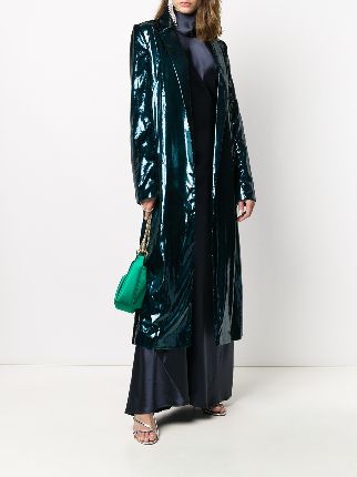 draped single-breasted coat展示图