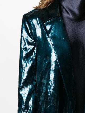 draped single-breasted coat展示图