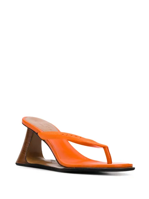 Marni Sculptured Wedge Thong Sandals - Farfetch