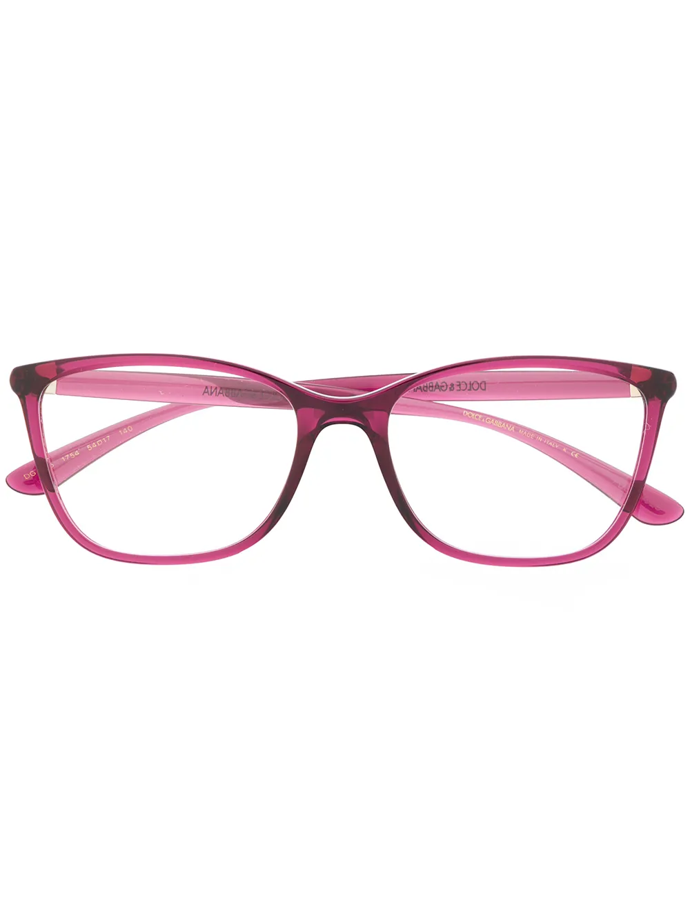 Dolce & Gabbana Eyewear Brille mit eckigem Gestell - Rosa