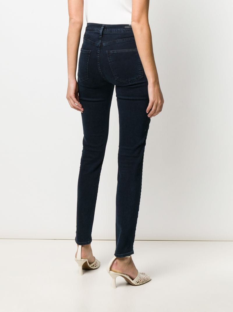 Shop Citizens Of Humanity Low-waist Skinny Jeans In Blue