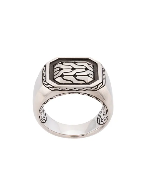 Click to view more detailed imagery on our partner's website John Hardy Classic Chain Signet Ring In Silver