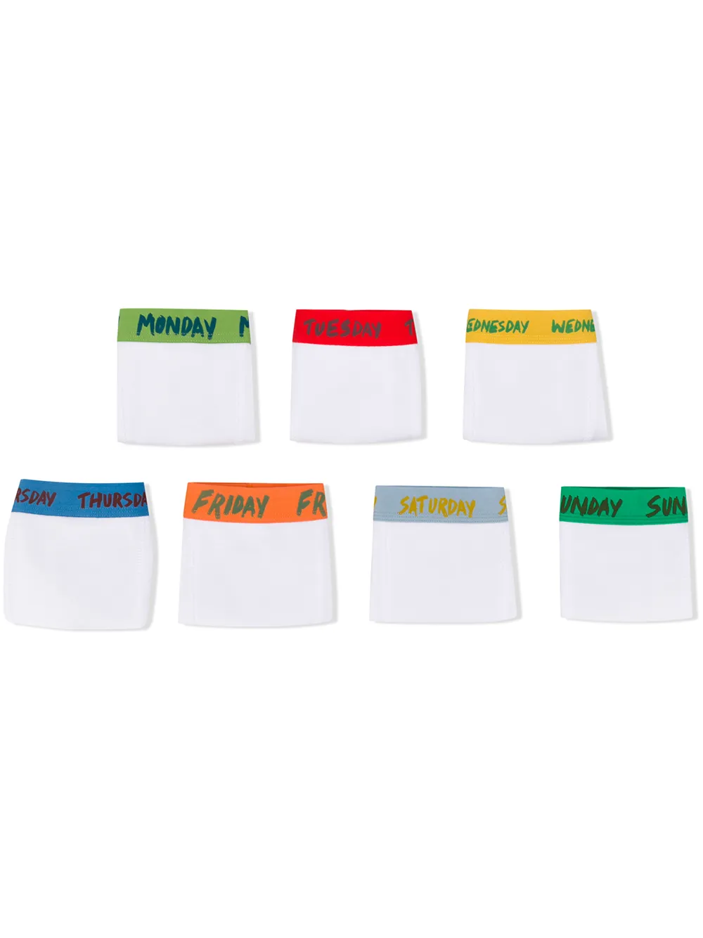 Click to view more detailed imagery on our partner's website Stella Mccartney Kids' Days Of The Week Boxers Set In White