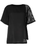 Haculla sheer short-sleeve T-shirt - Black