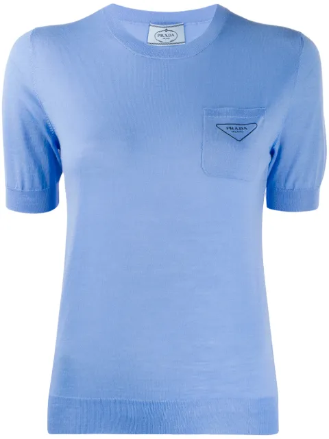 Prada short-sleeve knitted top