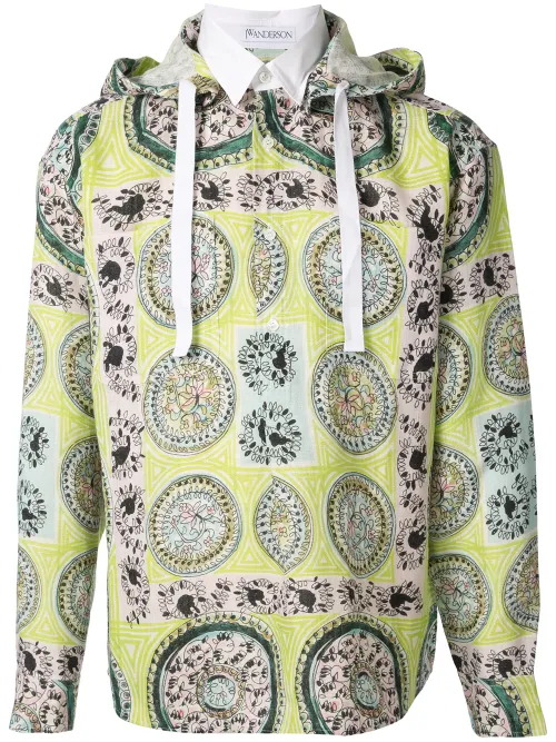 Chemise imprimée à capuche - JW Anderson - Modalova