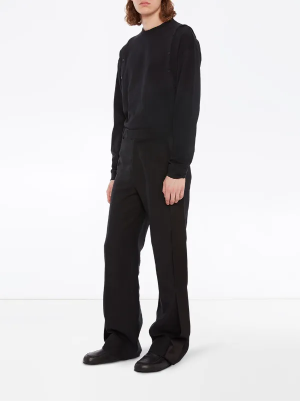 wide leg tuxedo trousers