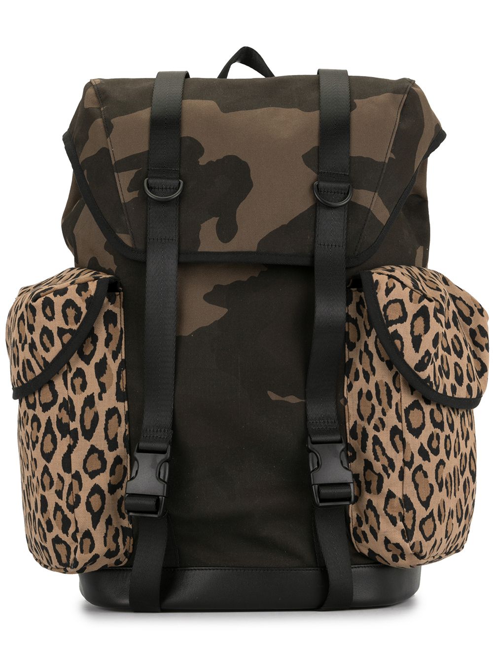 Ports V Camouflage Leopard Print Backpack In Green