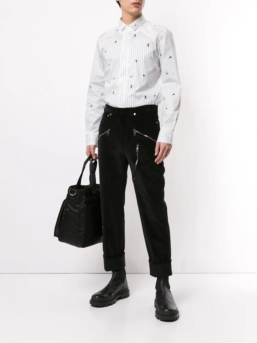 Neil Barrett Ribfluwelen broek - Zwart