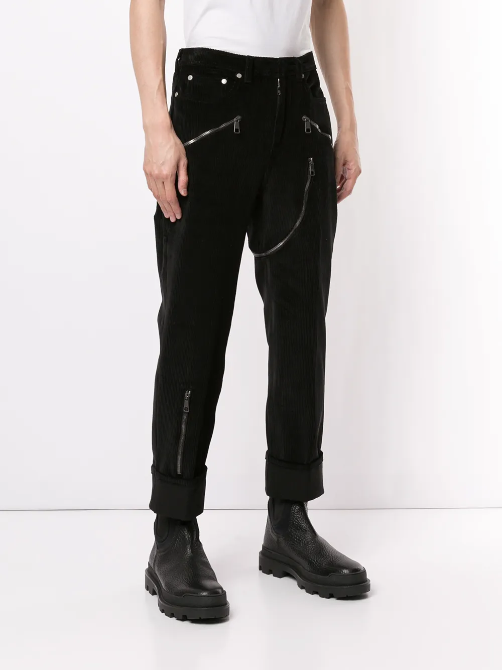 Corduroy Zipped Trousers