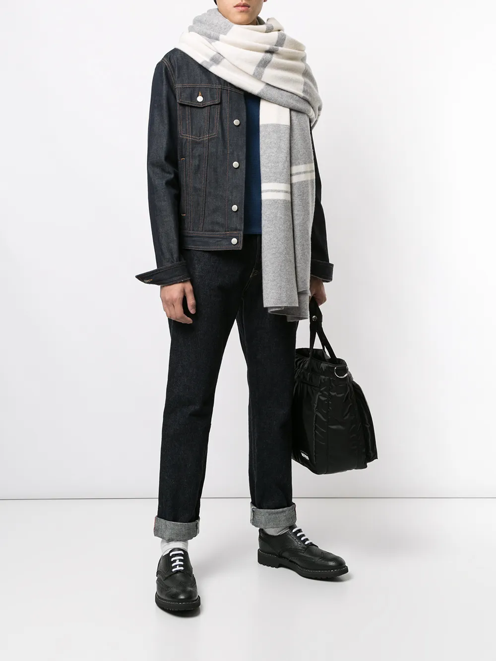 James Perse bufanda oversize a rayas | Hombre | Image 2