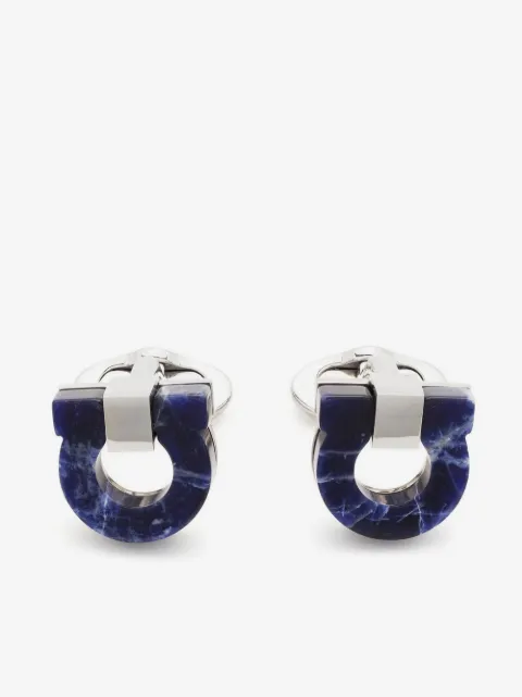 Ferragamo Gancini semiprecious-stone cufflinks
