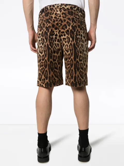 Dolce \u0026 Gabbana Leopard-Print Bermuda Shorts - Brown