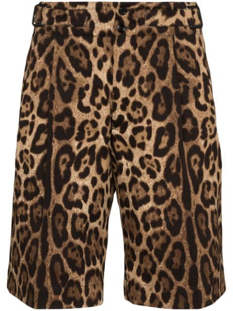 Dolce & Gabbana leopard-print bermuda shorts