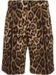 Image 1 of Dolce & Gabbana leopard-print bermuda shorts