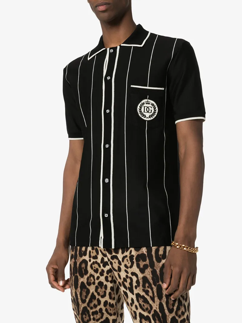 DOLCE & GABBANA STRIPED POLO SHIRT