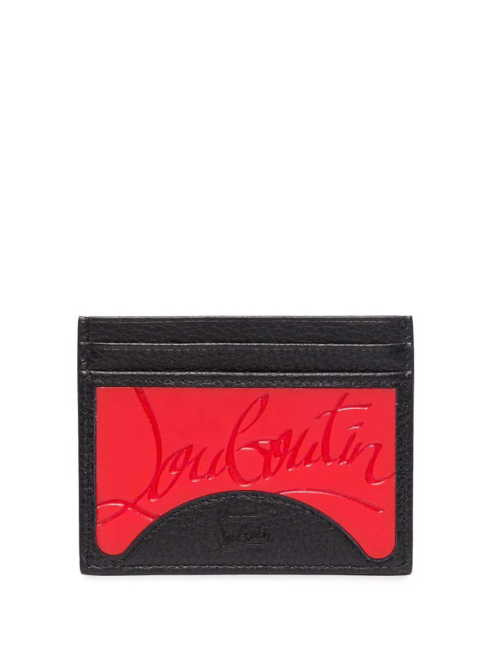 Image 1 of Christian Louboutin tarjetero de piel con logo en relieve