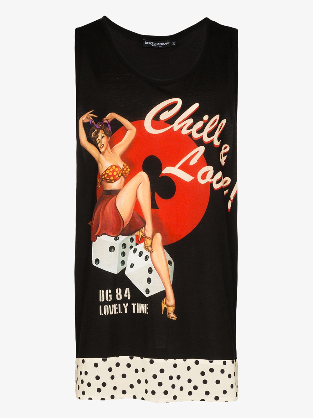 DOLCE & GABBANA PIN-UP PRINT TANK TOP,G8LS0TFI7SO14689238