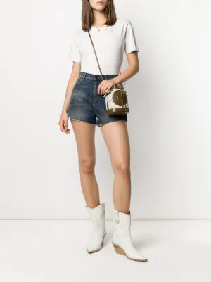 Yves Saint Laurent デニム ワイド ショートパンツ キュロット Saint Laurent（サンローラン）ウィメンズ ショートパンツ