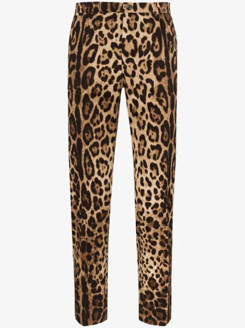 Dolce & Gabbana leopardmönstrade slacks