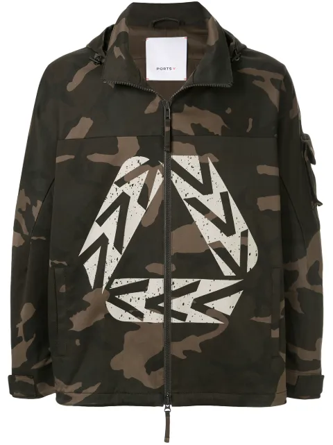 Ports V camouflage hooded jacket
