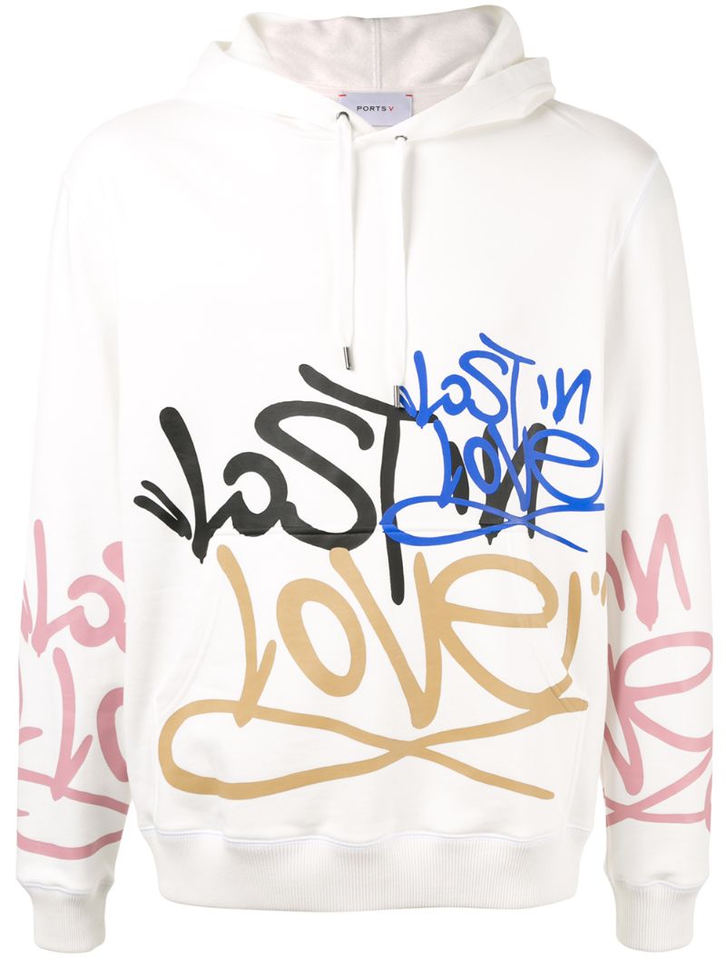 graffiti print hoodie