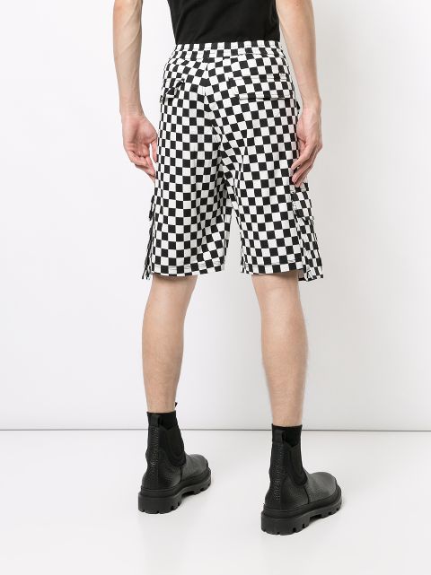 checkered cargo shorts