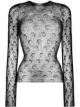Image 1 of Marine Serre crocheted logo-print top