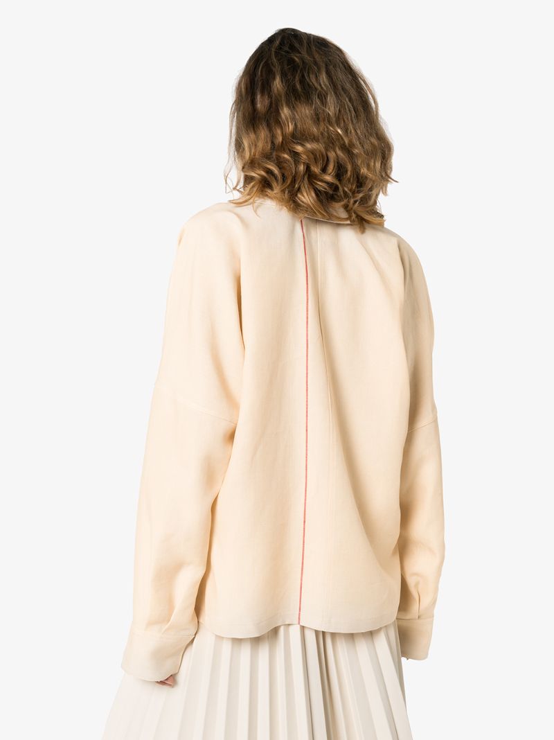 Shop Jil Sander Maylin Collared Shirt In Neutrals